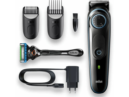 Braun BT3240 Bart- und Haarschneider – 39 Längeneinstellungen, inkl. Gillette Fusion5 ProGlide Rasierer
