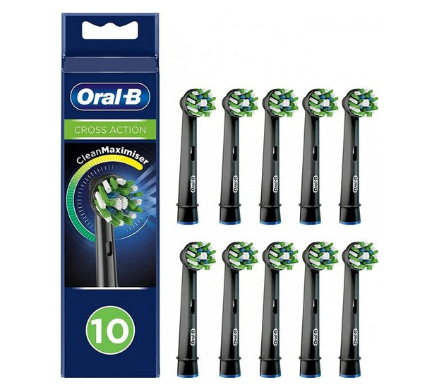 Oral-B Cross Action CleanMaximizer Aufsteckbürste Schwarz 10er Pack