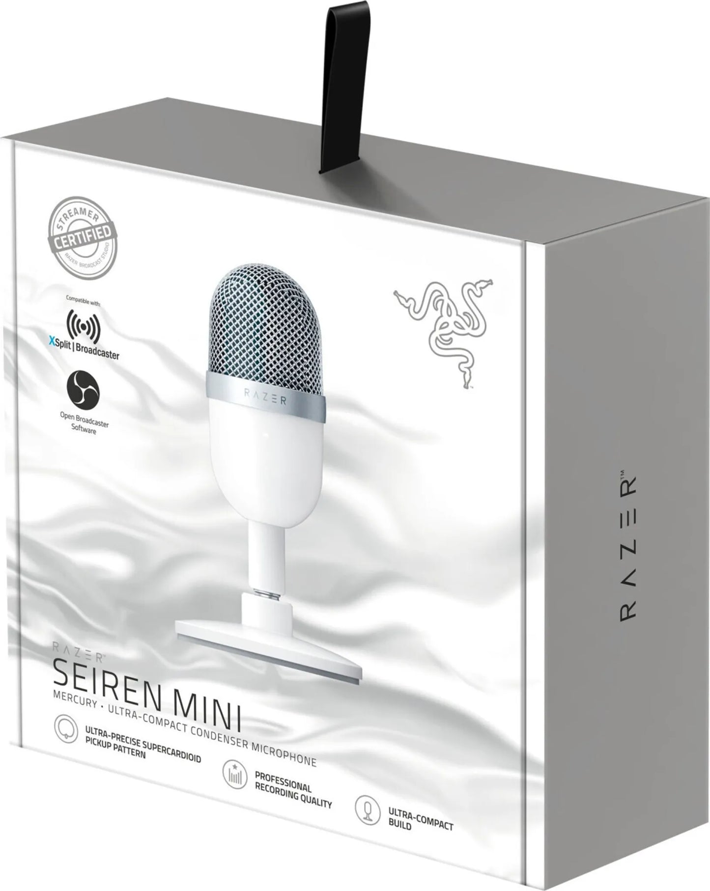 Razer Seiren Mini USB Mikrofon – Kompaktes Streaming- & Gaming-Mikrofon mit Supernieren-Charakteristik, Weiß
