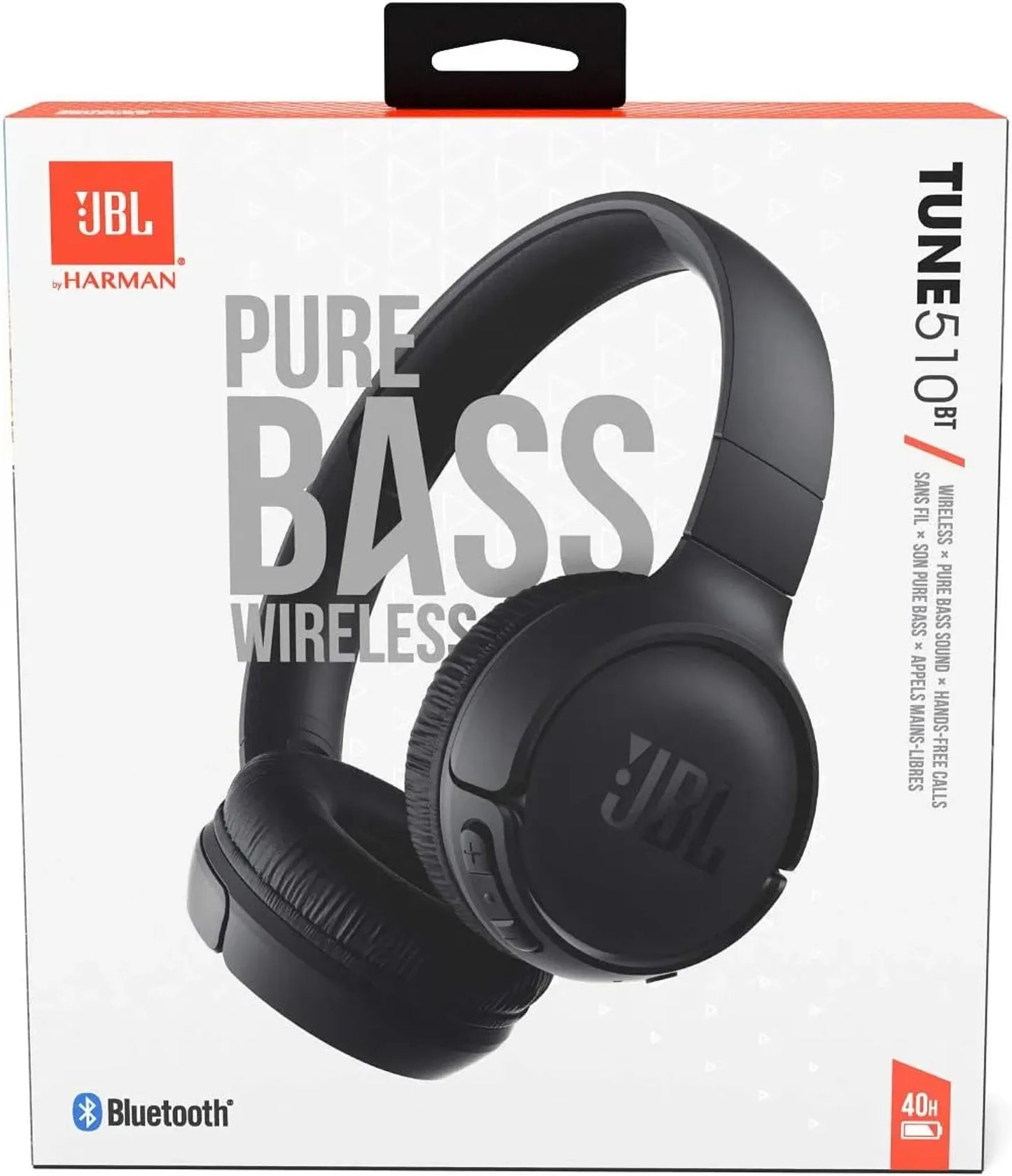 JBL Tune 510BT Over-Ear Headset - Schwarz - Klangvoller Sound