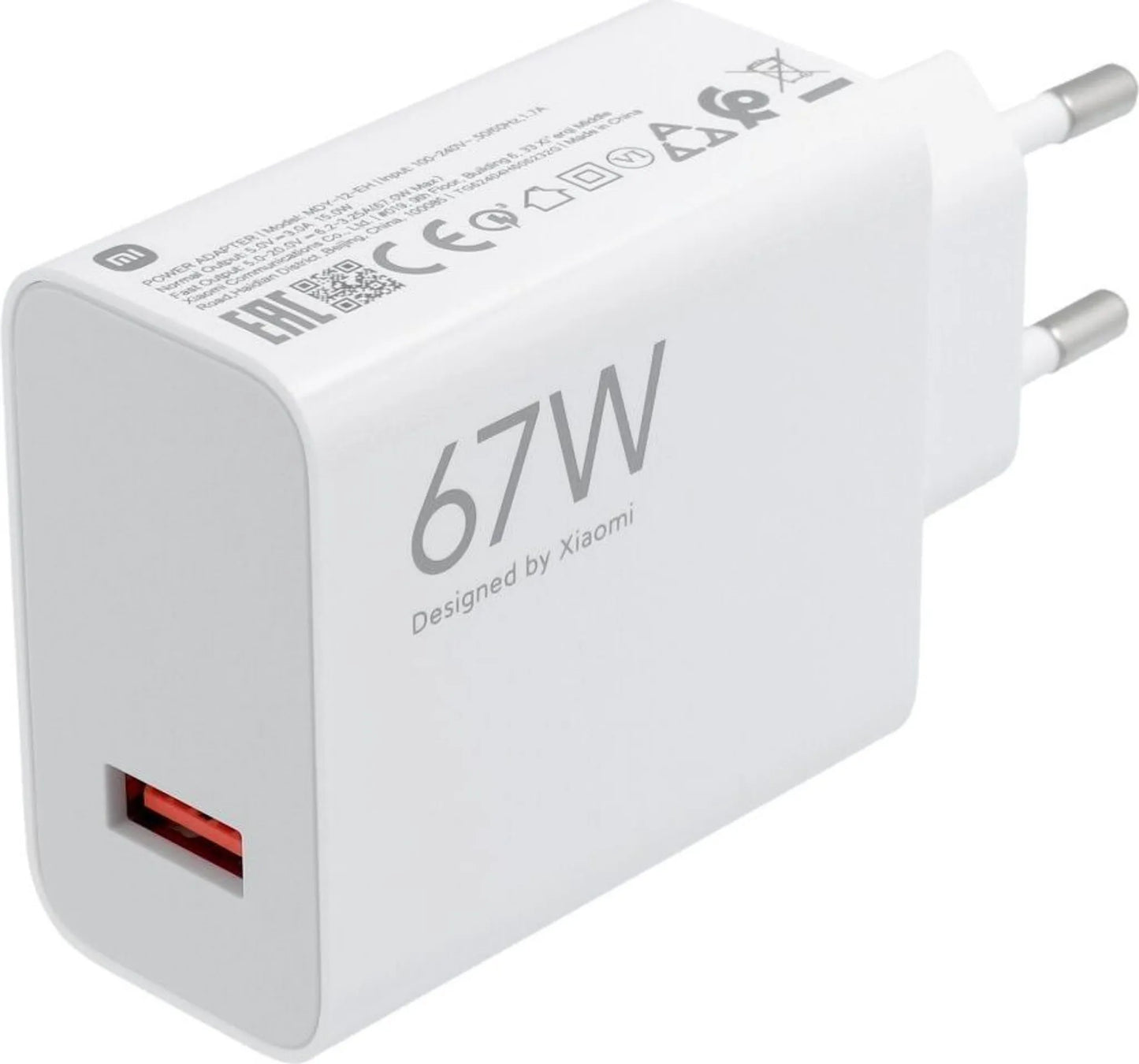 Xiaomi Original Wand-Ladegerät Adapter 67W Schnell-Ladegerät Handyladegerät, MDY-12-EH, Kein Ladekabel inklusive