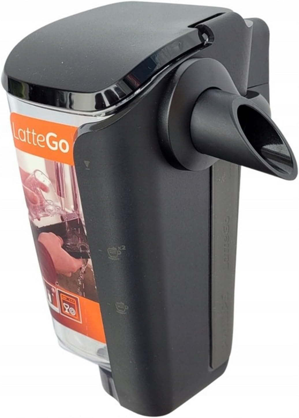 PHILIPS LatteGo Milchbehälter / Milchsystem CA6708/20 Schwarz/Transparent