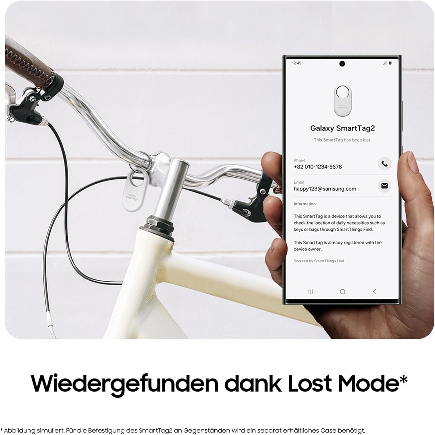 Samsung Galaxy SmartTag2 Bluetooth-Tracker, Weiß