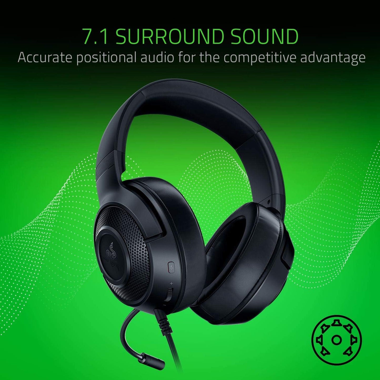Razer Kraken X - Gaming Headset - Schwarz