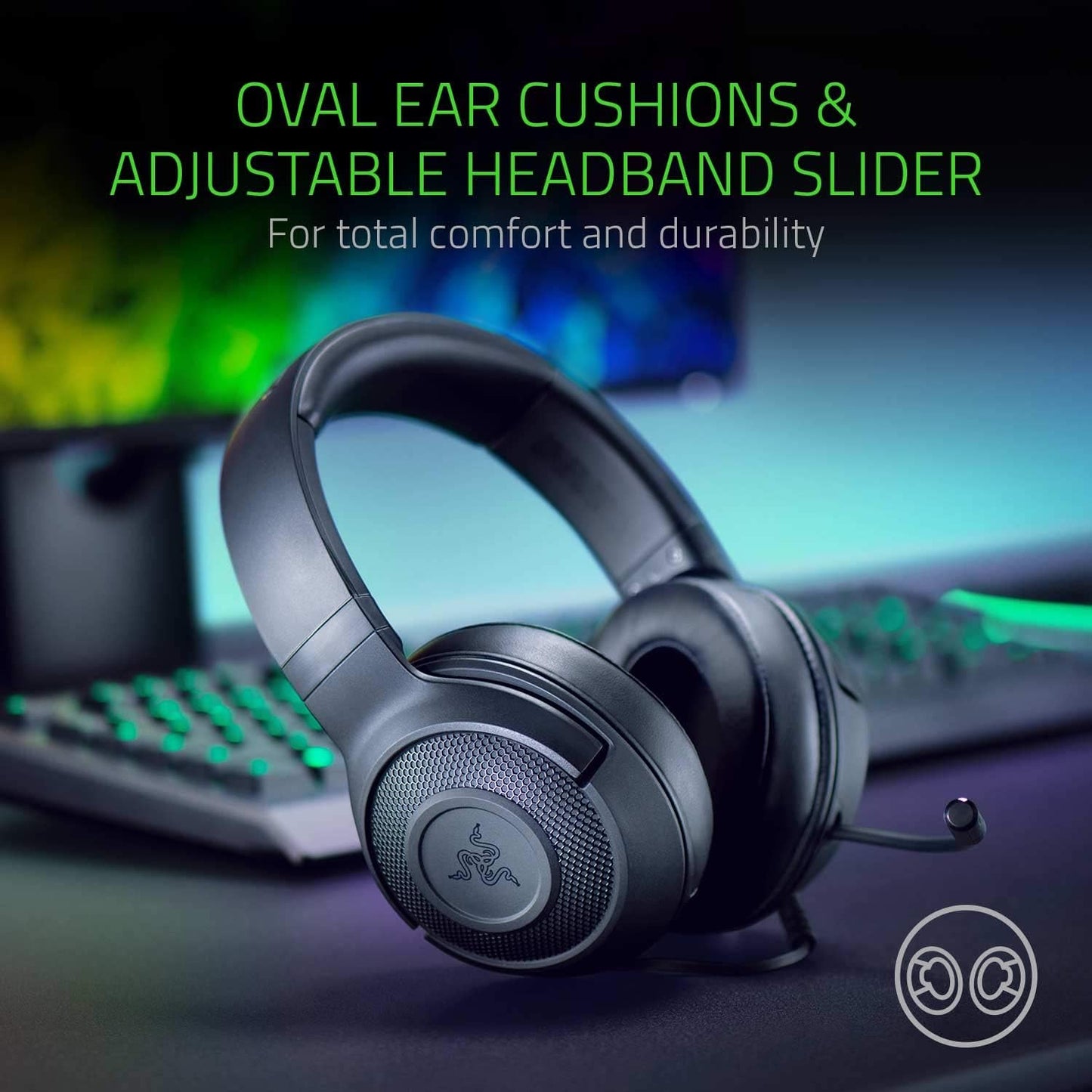 Razer Kraken X - Gaming Headset - Schwarz