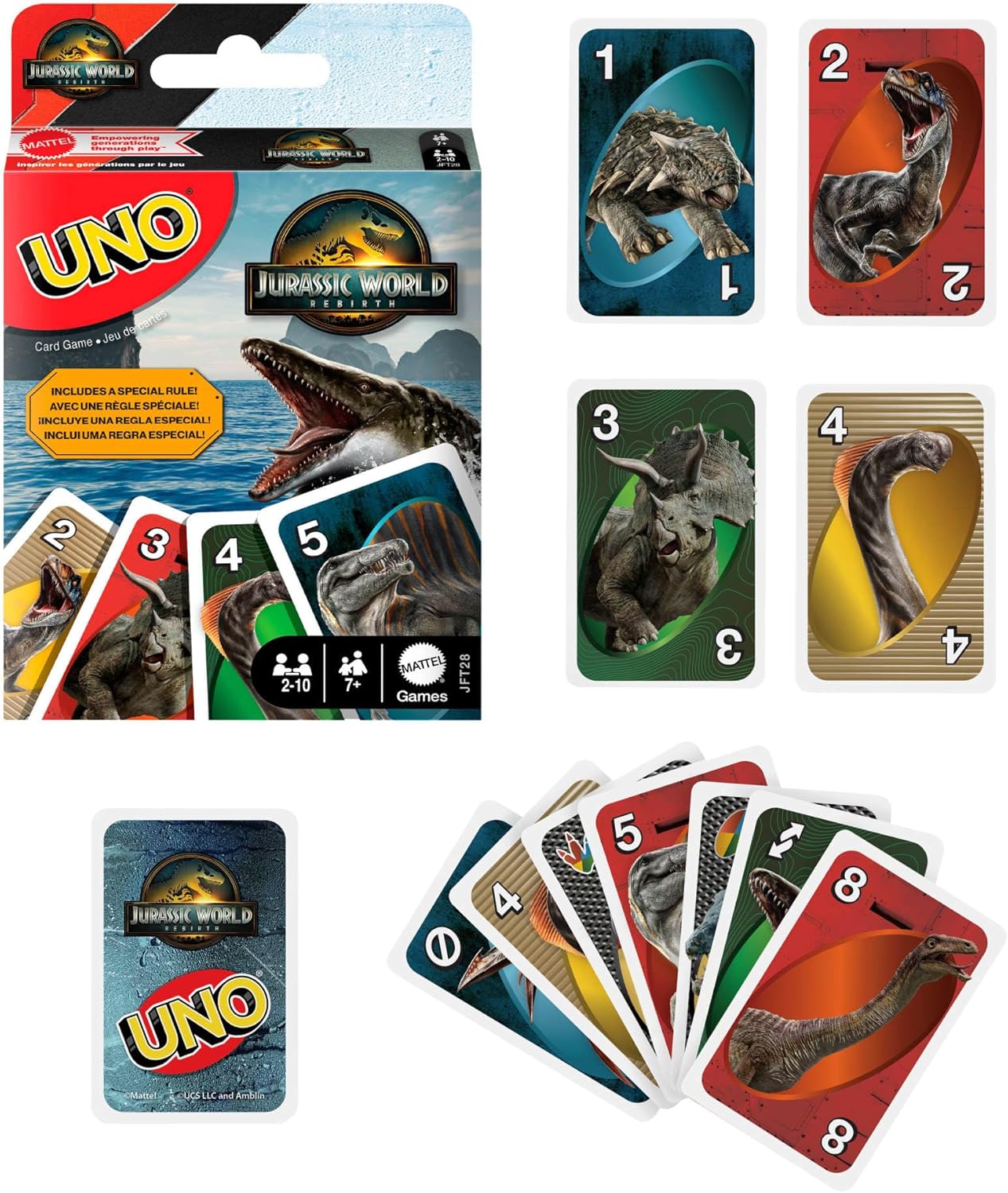 Mattel Uno Jurassic World JFT28 Kartenspiel