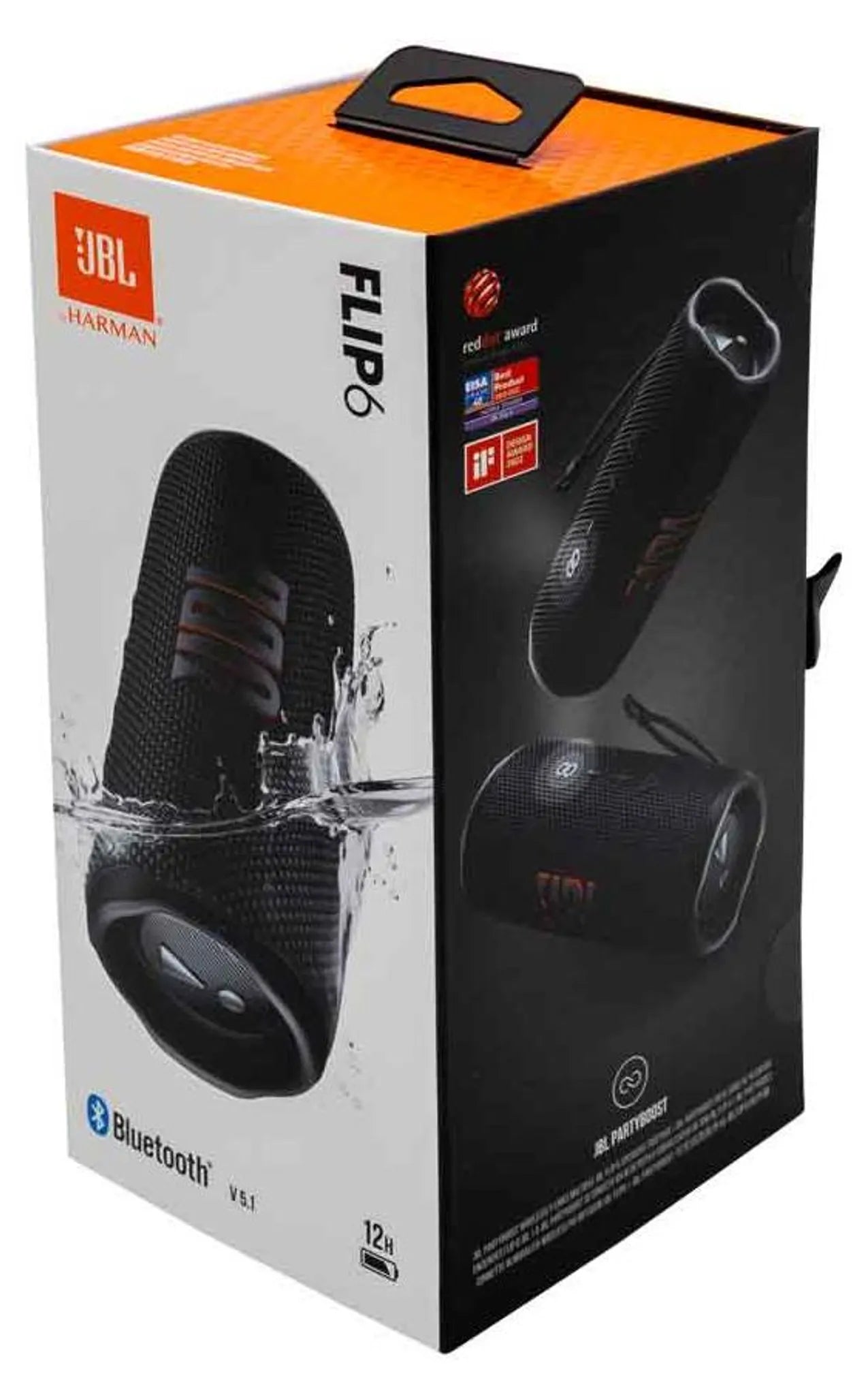 JBL Flip6 Bluetooth Lautsprecher - Schwarz - Klangvoller Bass