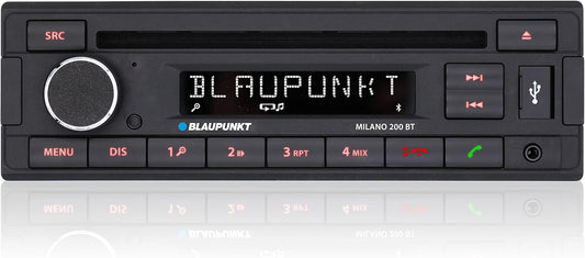 Blaupunkt Milano 200 BT Autoradio – Bluetooth, USB, AUX, FM-RDS, 4×50W – Freisprechfunktion, MP3-Player, LED-Display, abnehmbares Bedienteil