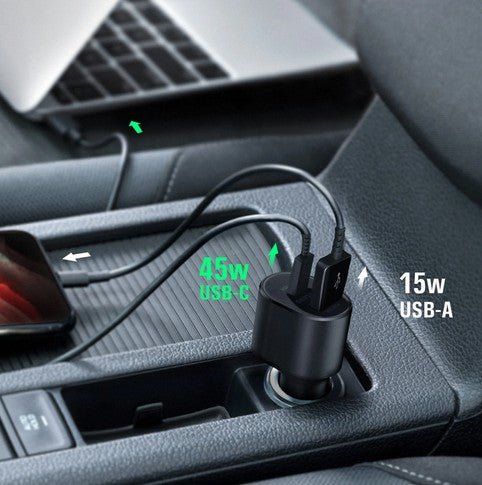 Samsung EP-L5300XBEGWW Dual Kfz-Ladegerät 45W + 15W – Schnellladen im Auto