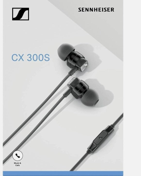 Sennheiser CX 300S In-Ear Kopfhörer Schwarz – Kabelgebunden, Klarer Sound, Integrierte Fernbedienung & Mikrofon