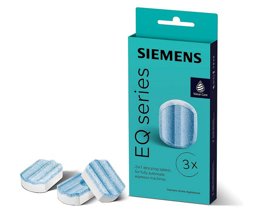 Siemens TZ80002B 00312002 Entkalkungstabletten für Kaffeevollautomaten, Original Siemens EQ Serie, 3 Stück