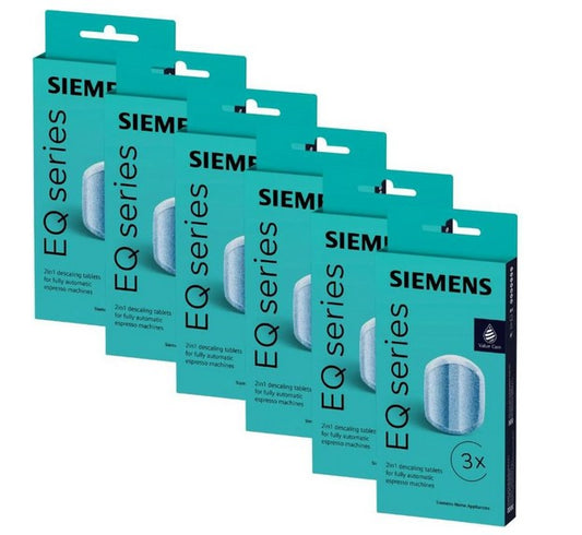 Siemens TZ80002B 00312002 Entkalkungstabletten für Kaffeevollautomaten, Original Siemens EQ Serie, 18 Stück