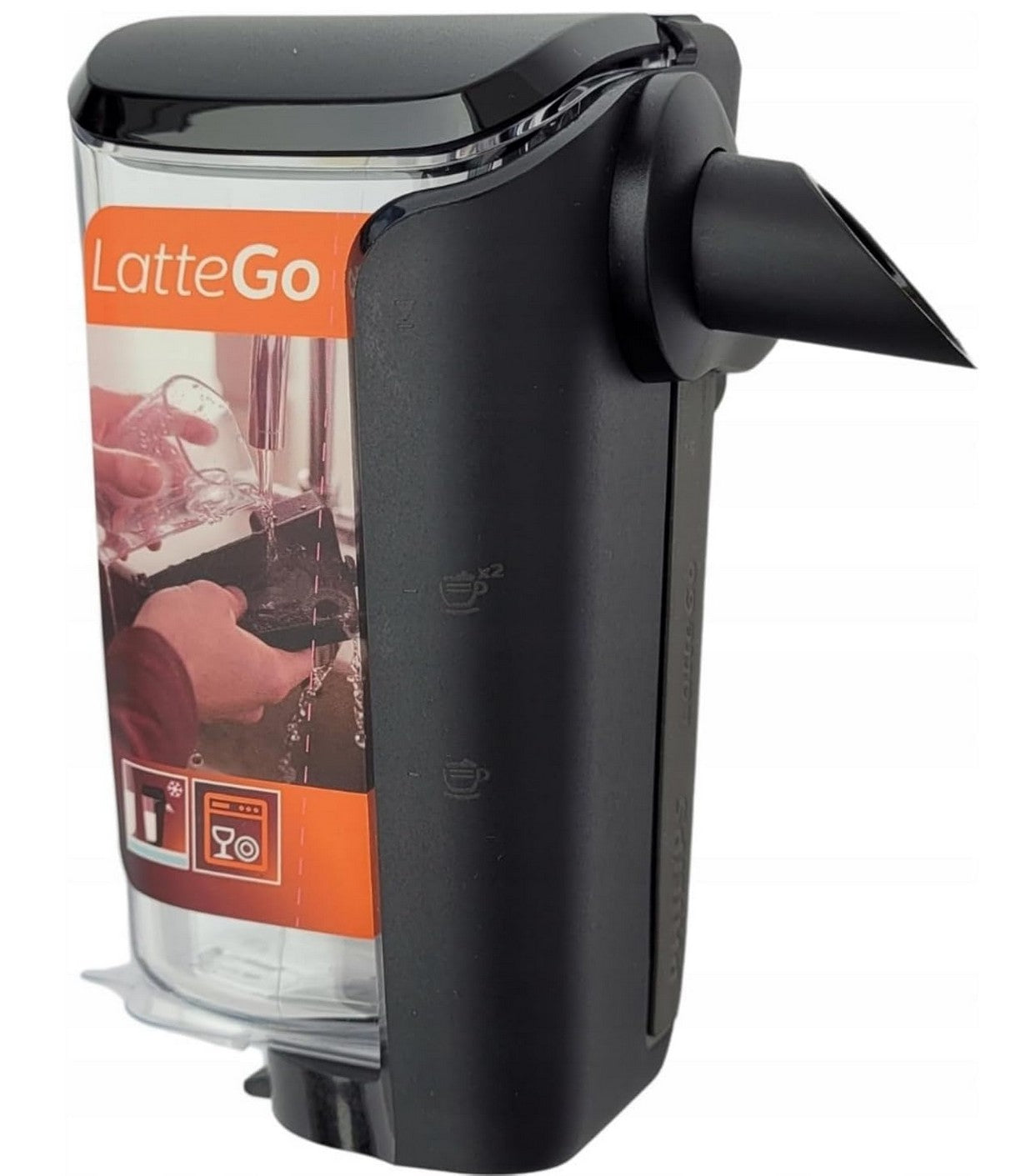 PHILIPS LatteGo Milchbehälter / Milchsystem CA6708/20 Schwarz/Transparent