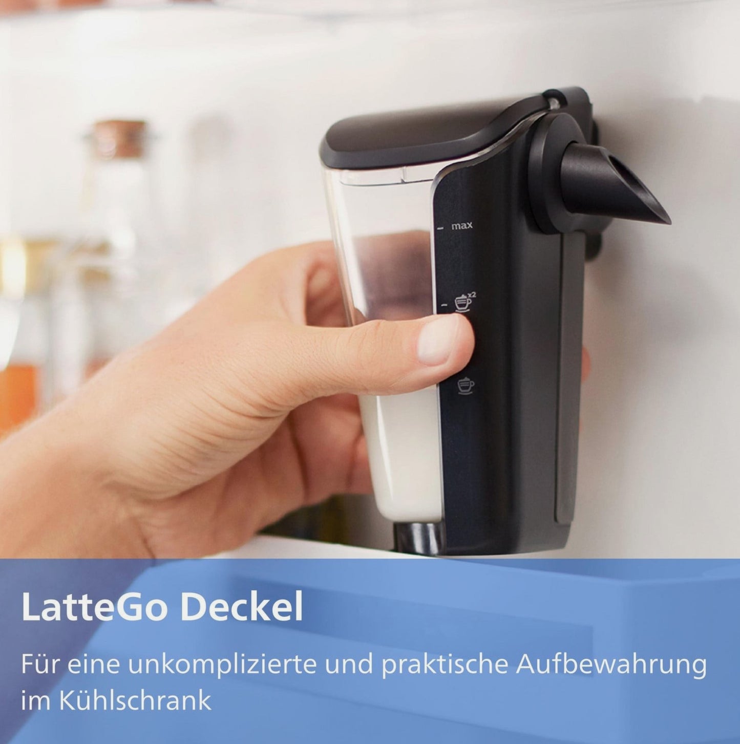PHILIPS LatteGo Milchbehälter / Milchsystem CA6708/20 Schwarz/Transparent