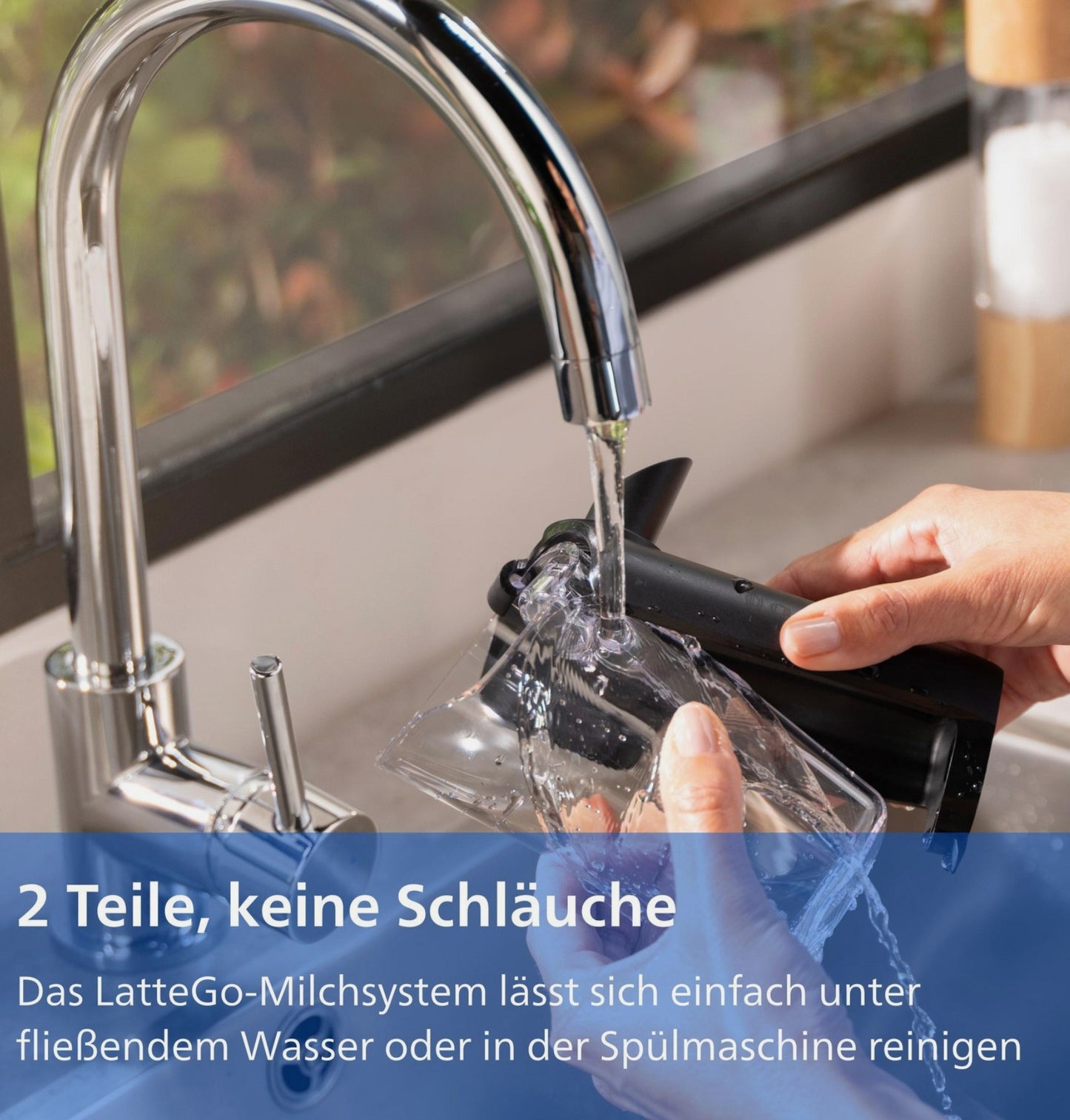 PHILIPS LatteGo Milchbehälter / Milchsystem CA6708/20 Schwarz/Transparent