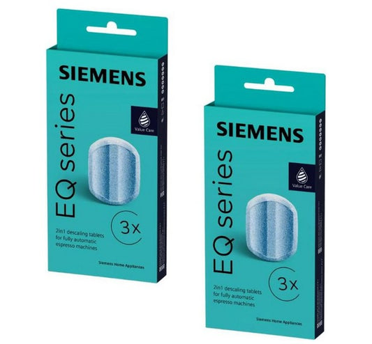 Siemens TZ80002B 00312002 Entkalkungstabletten für Kaffeevollautomaten, Original Siemens EQ Serie, 6 Stück
