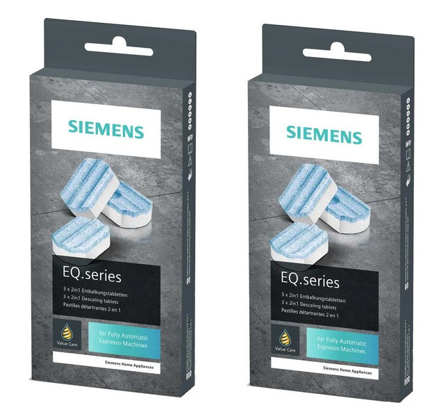 Siemens TZ80002B 00312002 Entkalkungstabletten für Kaffeevollautomaten, Original Siemens EQ Serie, 6 Stück